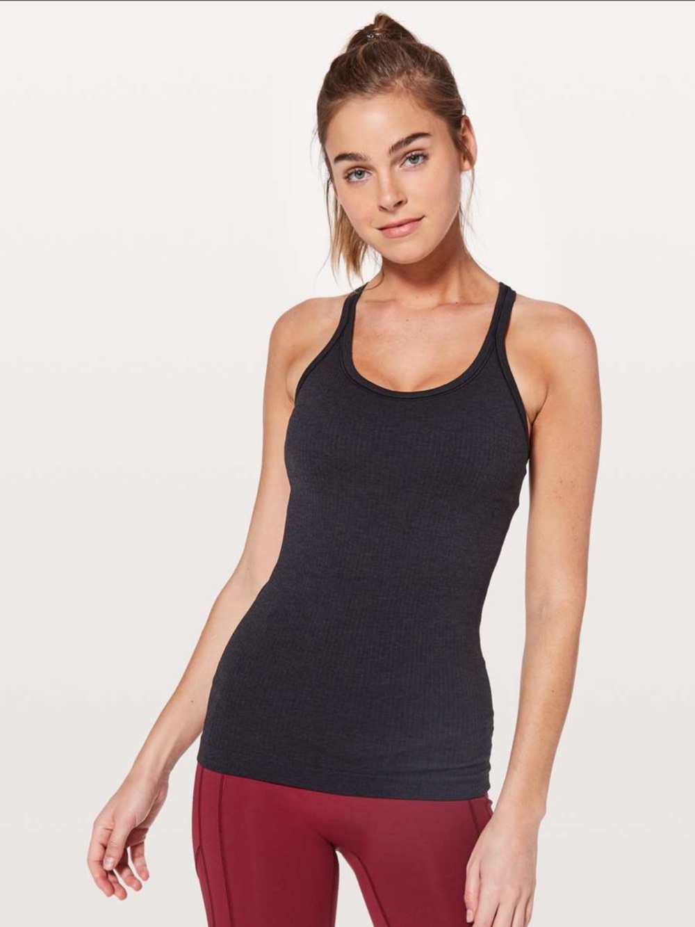 Lululemon Ebb to Street Tank Ribbed Black Size 10